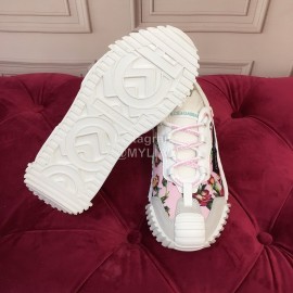 Dolce Gabbana Fashion Lace Up Casual Shoes For Women Pink