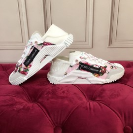 Dolce Gabbana Fashion Lace Up Casual Shoes For Women Pink