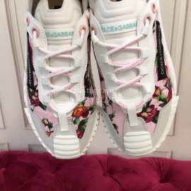 Dolce Gabbana Fashion Lace Up Casual Shoes For Women Pink