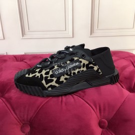 Dolce Gabbana Fashion Lace Up Casual Shoes For Women Black