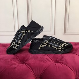 Dolce Gabbana Fashion Lace Up Casual Shoes For Women Black