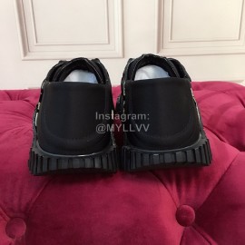 Dolce Gabbana Fashion Lace Up Casual Shoes For Women Black