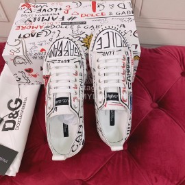 Dolce Gabbana Fashion Cowhide Canvas Shoes For Women 