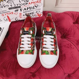 Dolce Gabbana New Cowhide Canvas Shoes For Women 