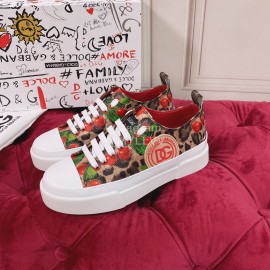 Dolce Gabbana New Cowhide Canvas Shoes For Women 