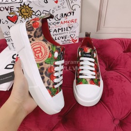 Dolce Gabbana New Cowhide Canvas Shoes For Women 