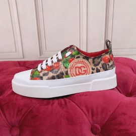 Dolce Gabbana New Cowhide Canvas Shoes For Women 