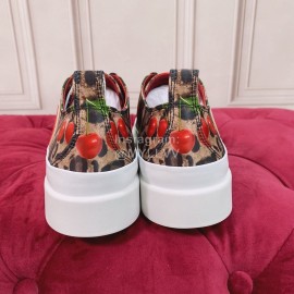 Dolce Gabbana New Cowhide Canvas Shoes For Women 