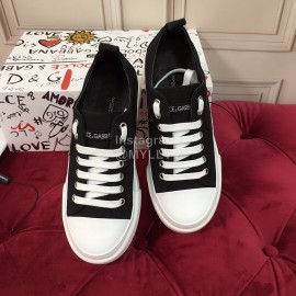 Dolce Gabbana Fashion Cowhide Canvas Shoes Black For Women 