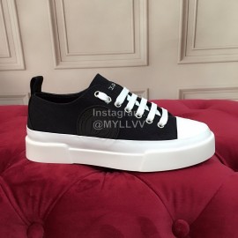 Dolce Gabbana Fashion Cowhide Canvas Shoes Black For Women 