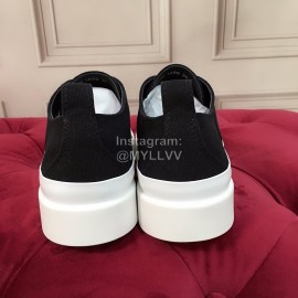 Dolce Gabbana Fashion Cowhide Canvas Shoes Black For Women 
