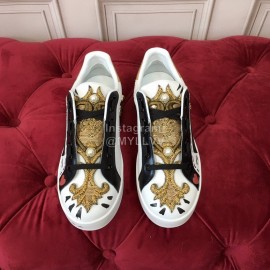 Dolce Gabbana Silk Cowhide Embroidery Casual Shoes For Women 