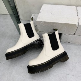 Drmartens Cool Calf Thick Soles Short Boots For Women White