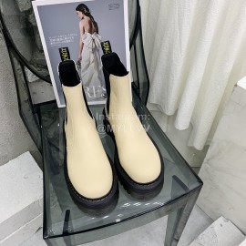 Drmartens Cool Calf Thick Soles Short Boots For Women Beige