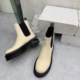 Drmartens Cool Calf Thick Soles Short Boots For Women Beige