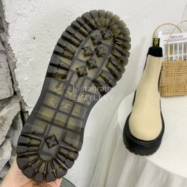 Drmartens Cool Calf Thick Soles Short Boots For Women Beige