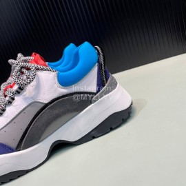 Dsquared2 Cowhide Mesh Sneakers For Men Blue