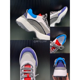 Dsquared2 Cowhide Mesh Sneakers For Men Blue