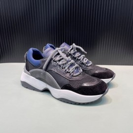 Dsquared2 Cowhide Mesh Sneakers For Men Gray