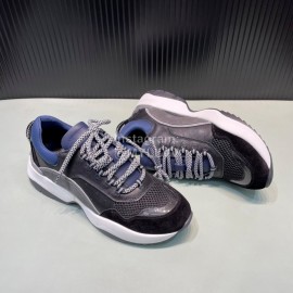 Dsquared2 Cowhide Mesh Sneakers For Men Gray