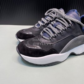 Dsquared2 Cowhide Mesh Sneakers For Men Gray