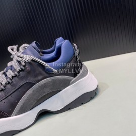 Dsquared2 Cowhide Mesh Sneakers For Men Gray