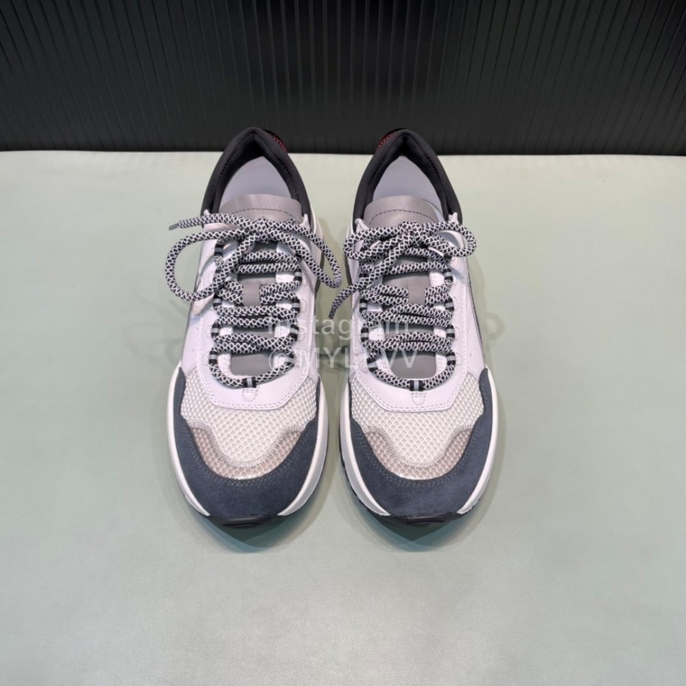 Dsquared2 Cowhide Mesh Sneakers For Men White