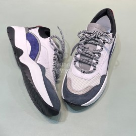 Dsquared2 Cowhide Mesh Sneakers For Men White