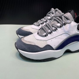 Dsquared2 Cowhide Mesh Sneakers For Men White