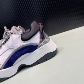 Dsquared2 Cowhide Mesh Sneakers For Men White