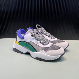 Dsquared2 Cowhide Mesh Sneakers For Men Green