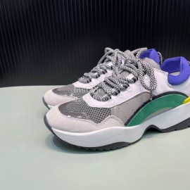 Dsquared2 Cowhide Mesh Sneakers For Men Green