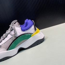 Dsquared2 Cowhide Mesh Sneakers For Men Green