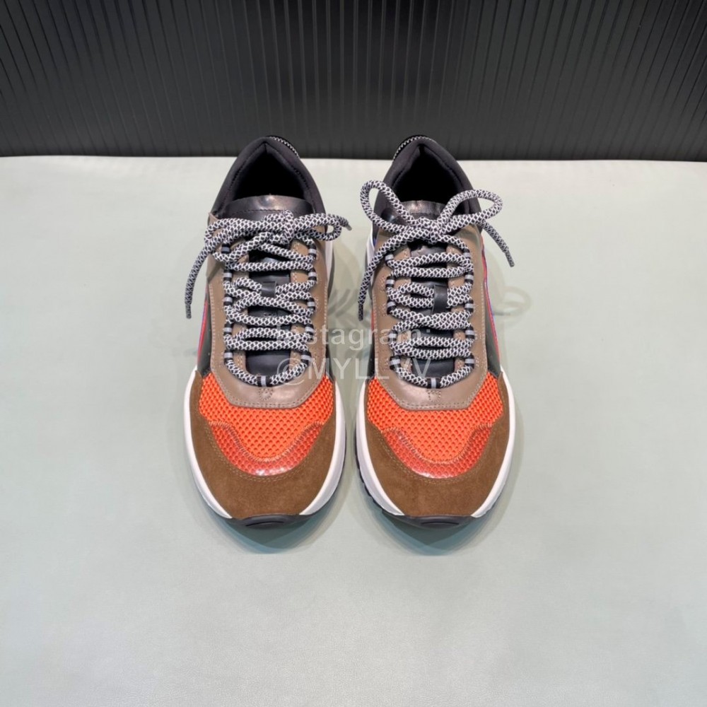 Dsquared2 Cowhide Mesh Sneakers For Men Brown