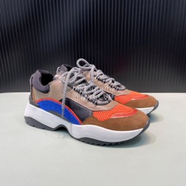 Dsquared2 Cowhide Mesh Sneakers For Men Brown