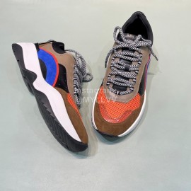 Dsquared2 Cowhide Mesh Sneakers For Men Brown