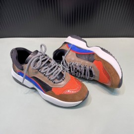 Dsquared2 Cowhide Mesh Sneakers For Men Brown