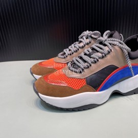 Dsquared2 Cowhide Mesh Sneakers For Men Brown