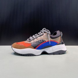 Dsquared2 Cowhide Mesh Sneakers For Men Brown