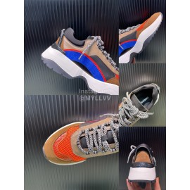 Dsquared2 Cowhide Mesh Sneakers For Men Brown