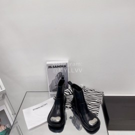 Dymalnotpy Vintage Cowhide Short Boots For Women Black