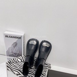 Dymalnotpy Vintage Cowhide Short Boots For Women Black