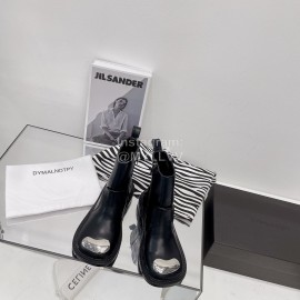 Dymalnotpy Vintage Cowhide Short Boots For Women Black