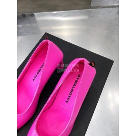 Dymalnotpy Cowhide Pointed Heel Highed Heels For Women Rose Red