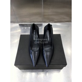 Dymalnotpy Cowhide Pointed Heel Highed Heels For W..