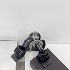 Dymalnotpy Summer Wrinkled Sheepskin High Heeled S..