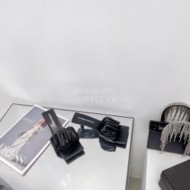 Dymalnotpy Summer Wrinkled Sheepskin High Heeled Slippers For Women Black