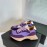 Dymonlatry Leather Nylon Thick Soled Sports Shoes For Women Purple