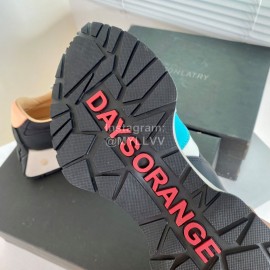 Dymonlatry Leather Nylon Thick Soled Sports Shoes For Women Blue