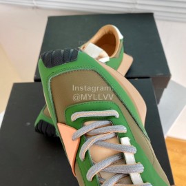 Dymonlatry Leather Nylon Thick Soled Sports Shoes For Women Green